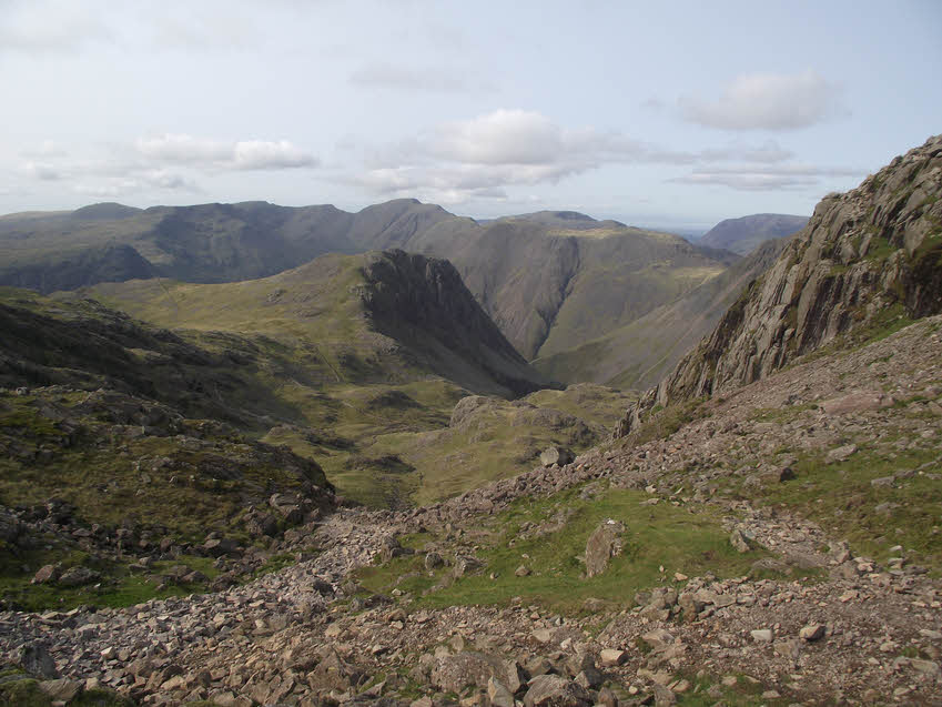 Lingmell from Broad Crag Col 