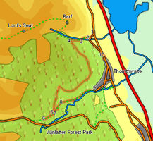 Map for walk around Whinlatter Forest