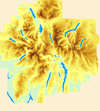 Contour map of Lake District