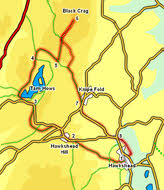 Map for Black Crag from Hawkshead