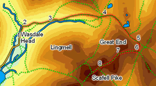 Map for Scafell Pike